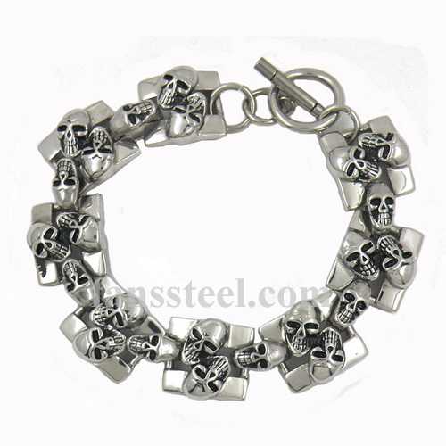 FSB00W13  skull link bracelet